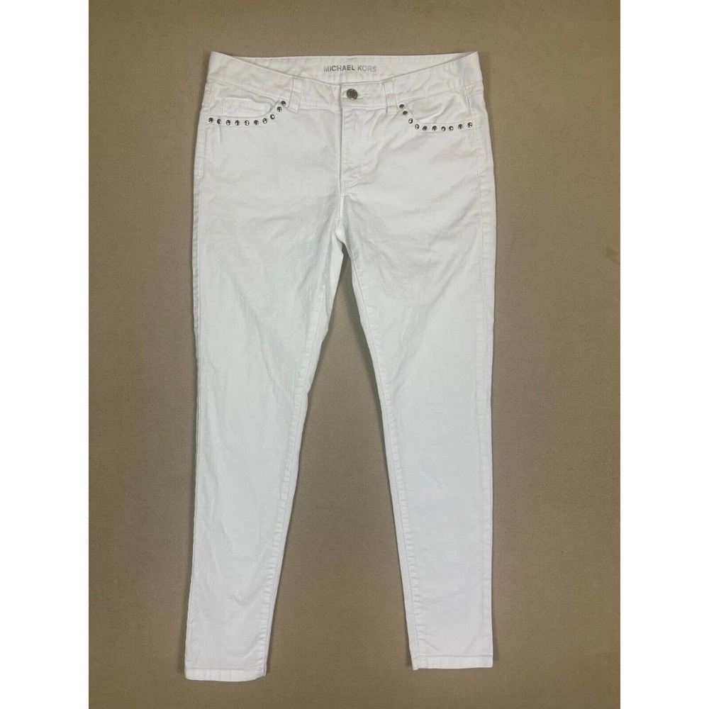 Michael Kors Skinny Jeans Womens 6 Regular Fit White
